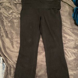 Women’s Mossimo Supply Co. black bootcut yoga pants size M with fold-over waist